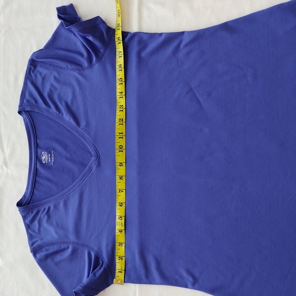 Athletic Works Women's Shirt Blue Size M(8-10) V Neck - Picture 5 of 7